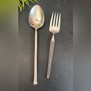 Elegant Silver Spoon and Fork Set